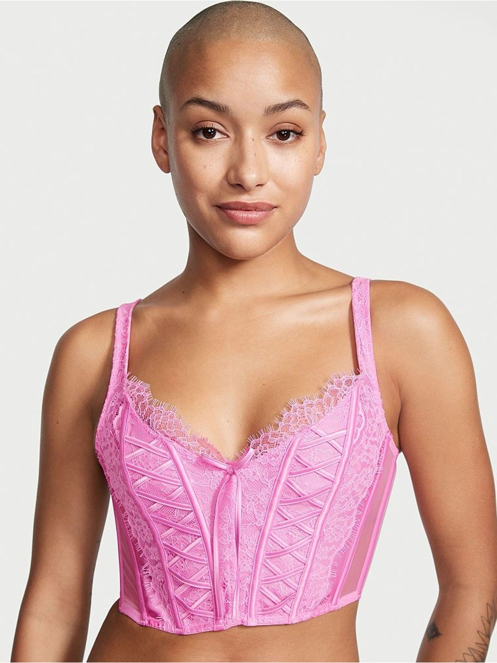 NWOT VICTORIAS SECRET PINK DREAM ANGELS LACE CORSET - Size Small SKU:17